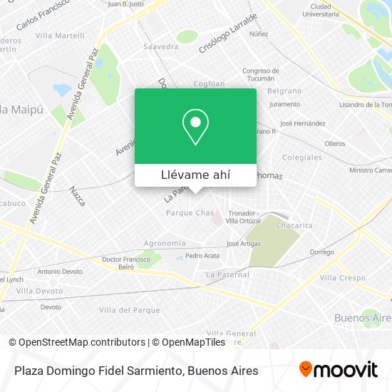 Mapa de Plaza Domingo Fidel Sarmiento