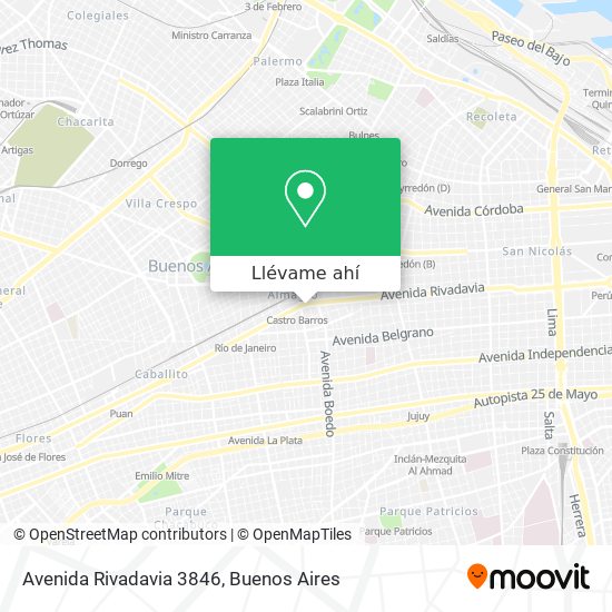 Mapa de Avenida Rivadavia 3846