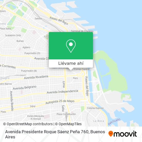 Mapa de Avenida Presidente Roque Sáenz Peña 760