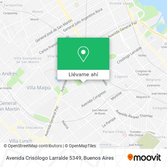 Mapa de Avenida Crisólogo Larralde 5349