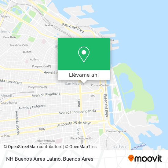 Mapa de NH Buenos Aires Latino