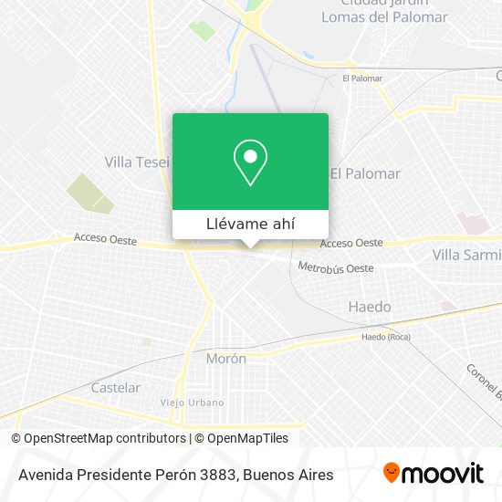 Mapa de Avenida Presidente Perón 3883