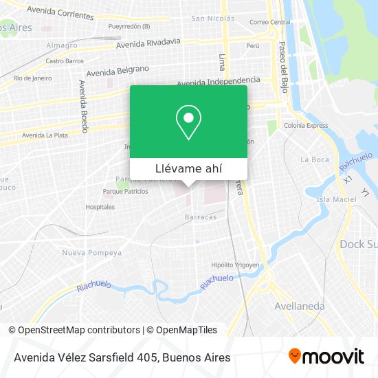 Mapa de Avenida Vélez Sarsfield 405