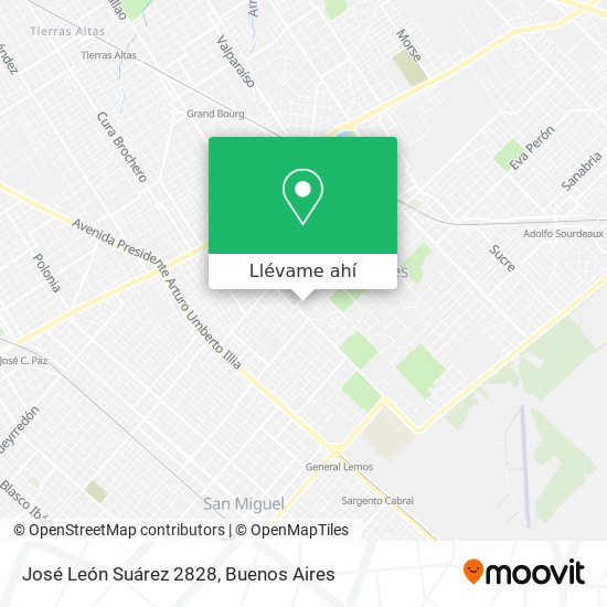 Mapa de José León Suárez 2828
