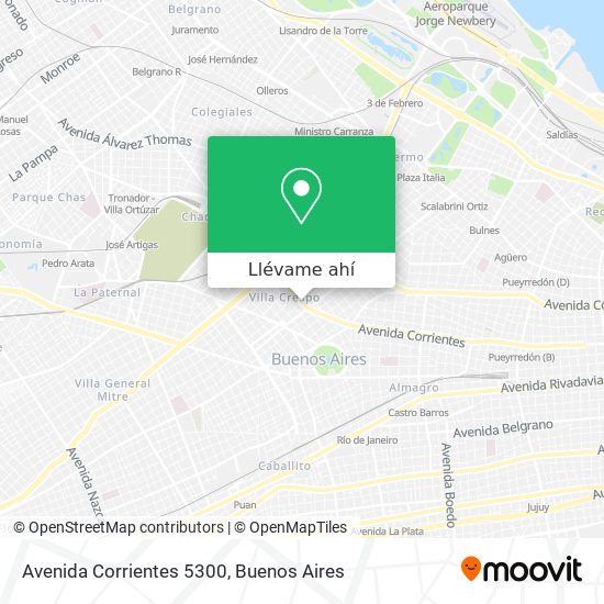Mapa de Avenida Corrientes 5300