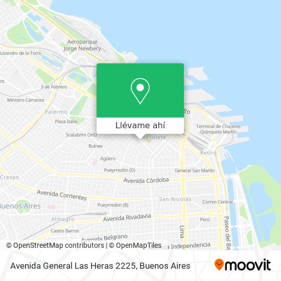 Mapa de Avenida General Las Heras 2225