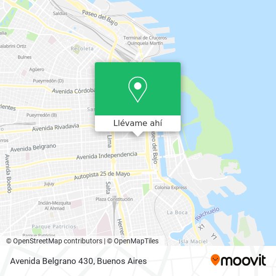 Mapa de Avenida Belgrano 430