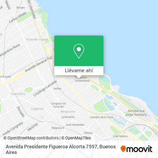 Mapa de Avenida Presidente Figueroa Alcorta 7597