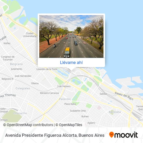 Mapa de Avenida Presidente Figueroa Alcorta