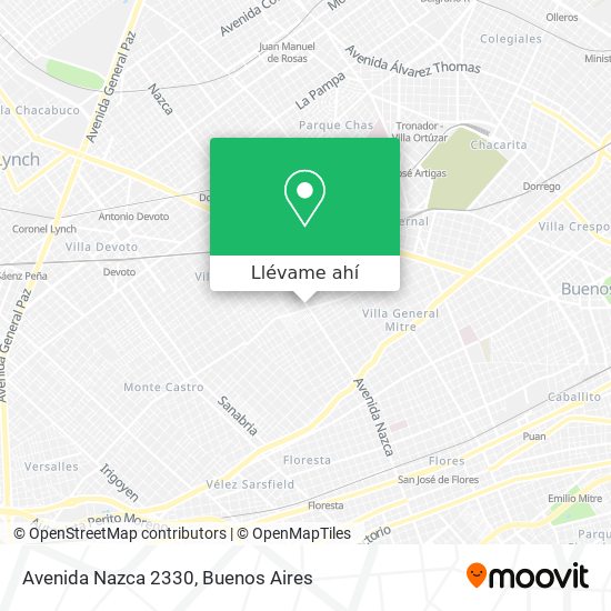 Mapa de Avenida Nazca 2330