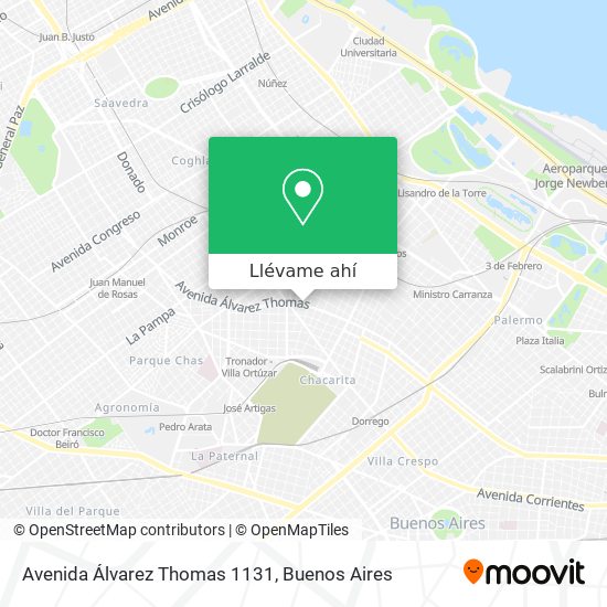Mapa de Avenida Álvarez Thomas 1131