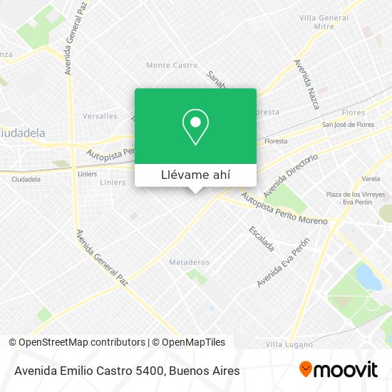 Mapa de Avenida Emilio Castro 5400