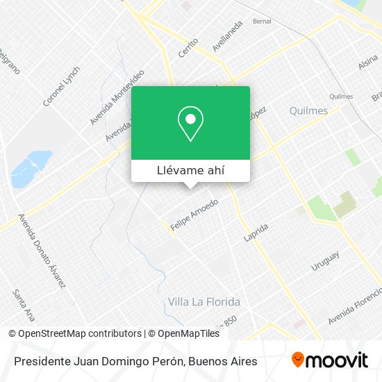 Mapa de Presidente Juan Domingo Perón