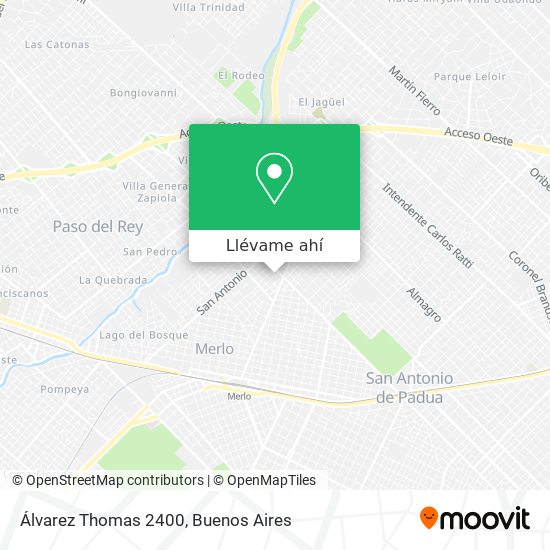 Mapa de Álvarez Thomas 2400
