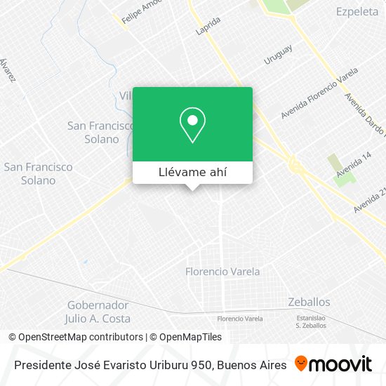 Mapa de Presidente José Evaristo Uriburu 950
