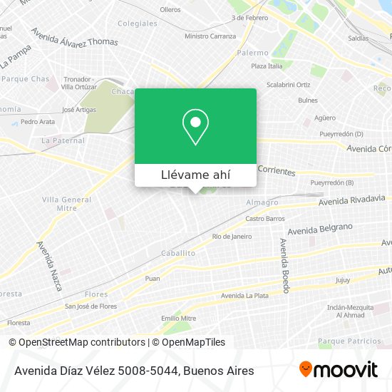 Mapa de Avenida Díaz Vélez 5008-5044