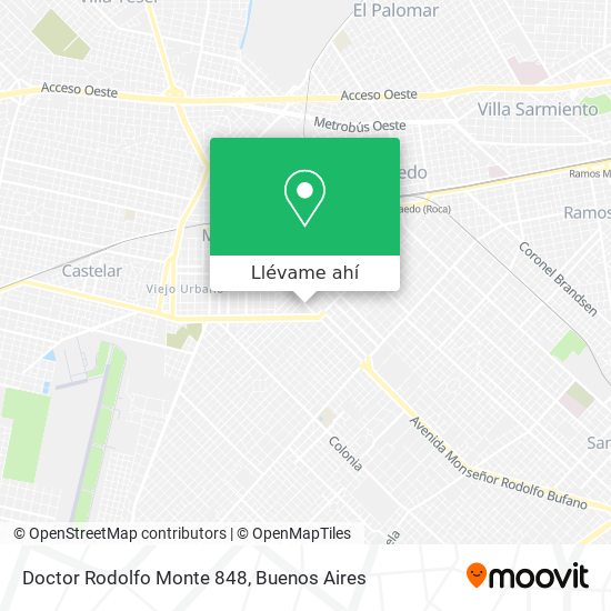 Mapa de Doctor Rodolfo Monte 848