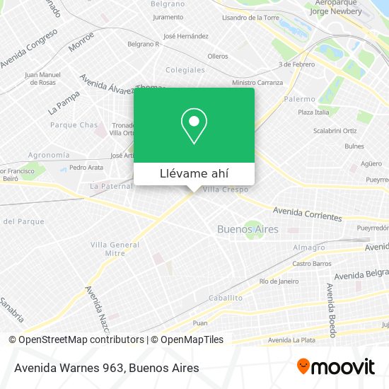 Mapa de Avenida Warnes 963