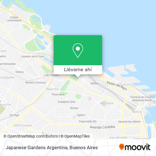 Mapa de Japanese Gardens Argentina