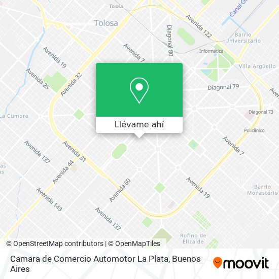 Mapa de Camara de Comercio Automotor La Plata