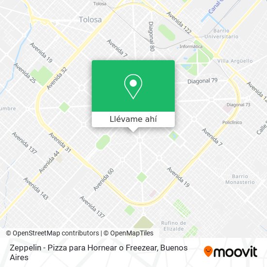 Mapa de Zeppelin - Pizza para Hornear o Freezear