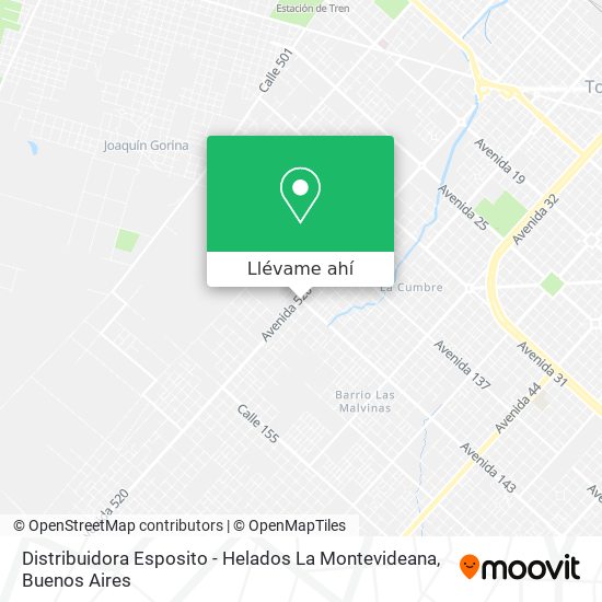 Mapa de Distribuidora Esposito - Helados La Montevideana