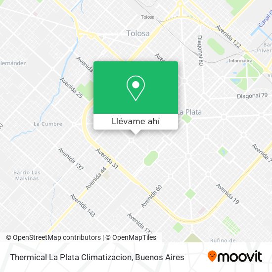 Mapa de Thermical La Plata Climatizacion