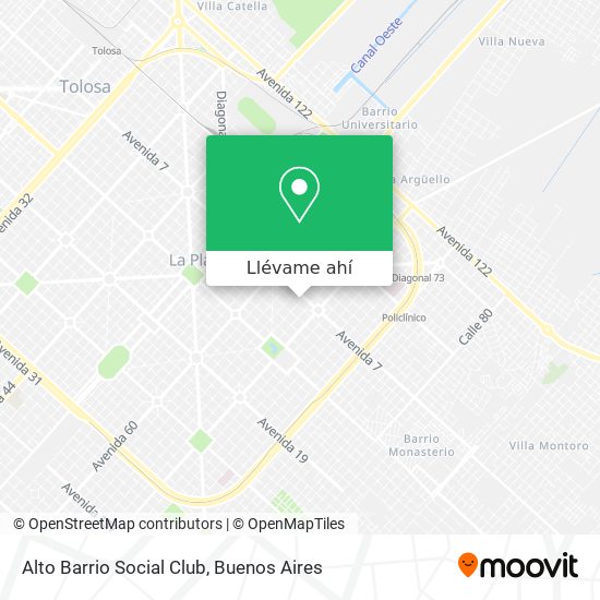 Mapa de Alto Barrio Social Club