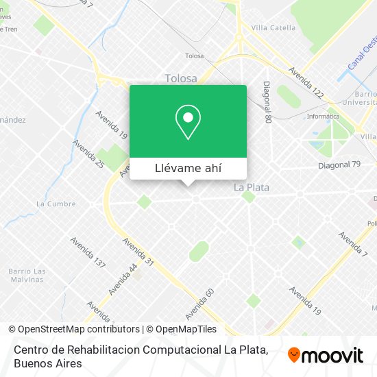 Mapa de Centro de Rehabilitacion Computacional La Plata