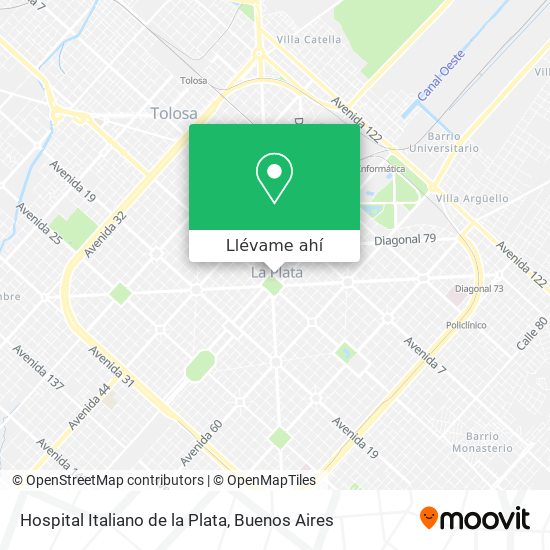 Mapa de Hospital Italiano de la Plata