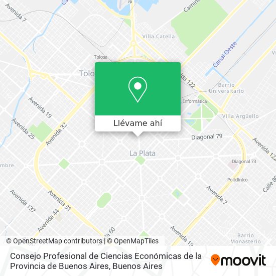 Mapa de Consejo Profesional de Ciencias Económicas de la Provincia de Buenos Aires