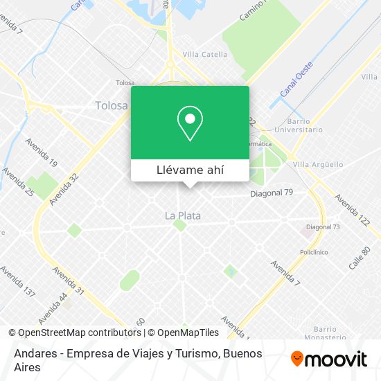 Mapa de Andares - Empresa de Viajes y Turismo