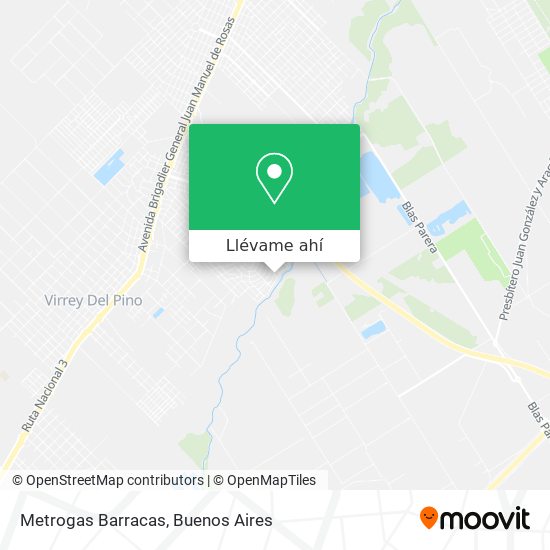 Mapa de Metrogas Barracas