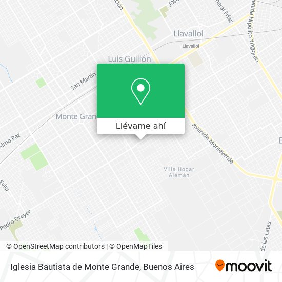 Mapa de Iglesia Bautista de Monte Grande
