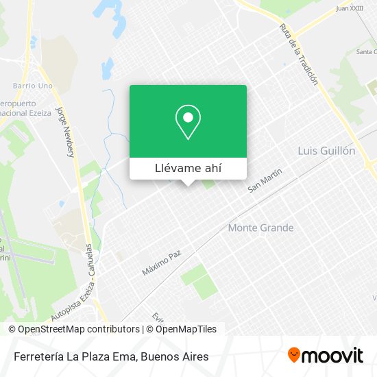 Mapa de Ferretería La Plaza Ema