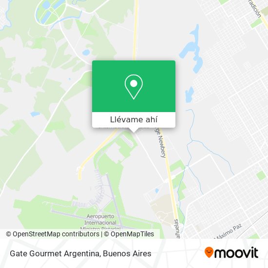 Mapa de Gate Gourmet Argentina