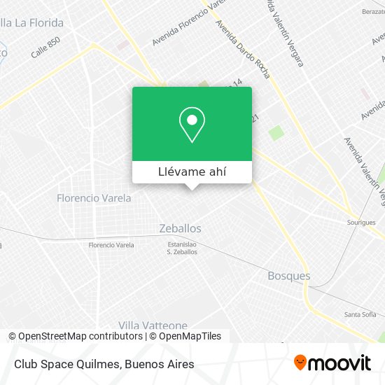 Mapa de Club Space Quilmes