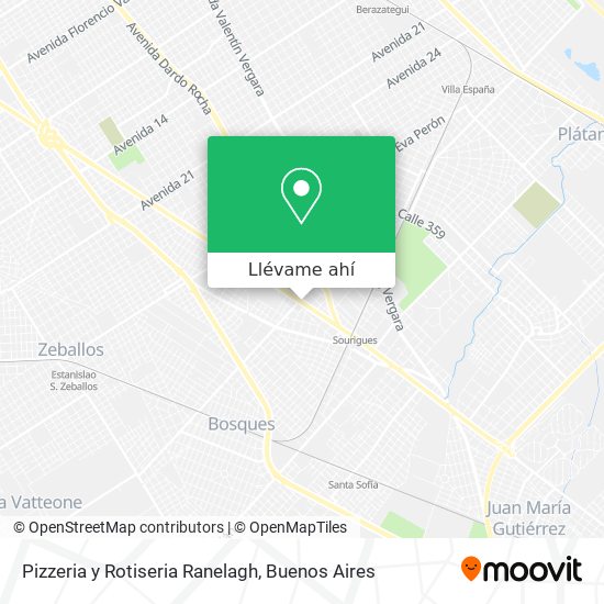 Mapa de Pizzeria y Rotiseria Ranelagh