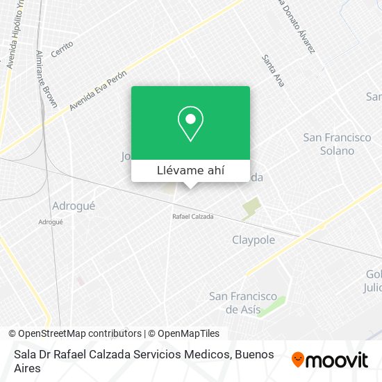 Mapa de Sala Dr Rafael Calzada Servicios Medicos