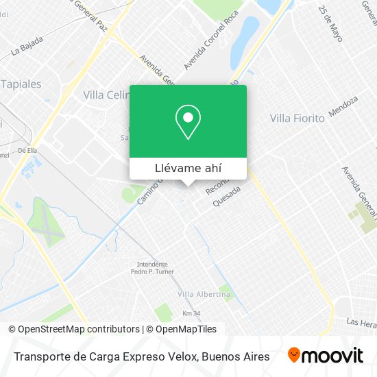 Mapa de Transporte de Carga Expreso Velox