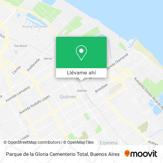 Mapa de Parque de la Gloria Cementerio Total