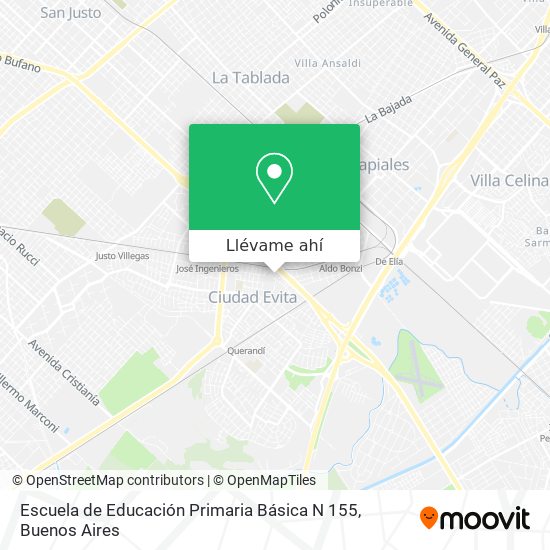 Mapa de Escuela de Educación Primaria Básica N 155