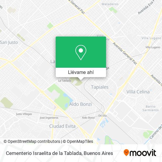 Mapa de Cementerio Israelita de la Tablada