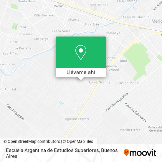 Mapa de Escuela Argentina de Estudios Superiores