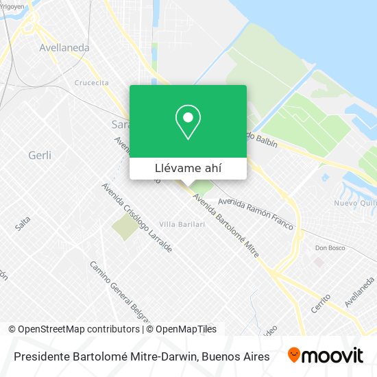 Mapa de Presidente Bartolomé Mitre-Darwin