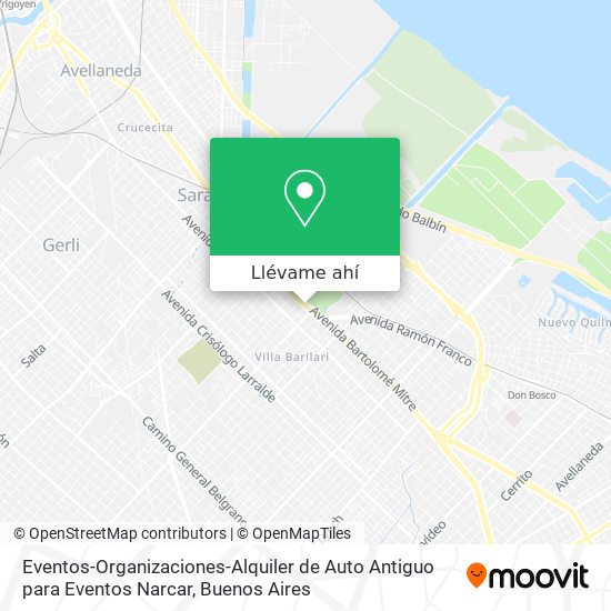 Mapa de Eventos-Organizaciones-Alquiler de Auto Antiguo para Eventos Narcar