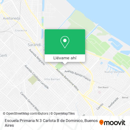 Mapa de Escuela Primaria N 3 Carlota B de Dominico