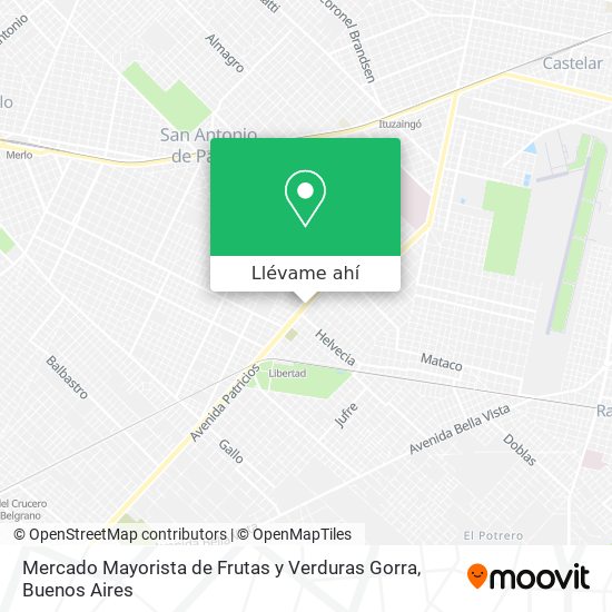Mapa de Mercado Mayorista de Frutas y Verduras Gorra