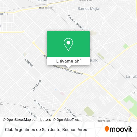 Mapa de Club Argentinos de San Justo