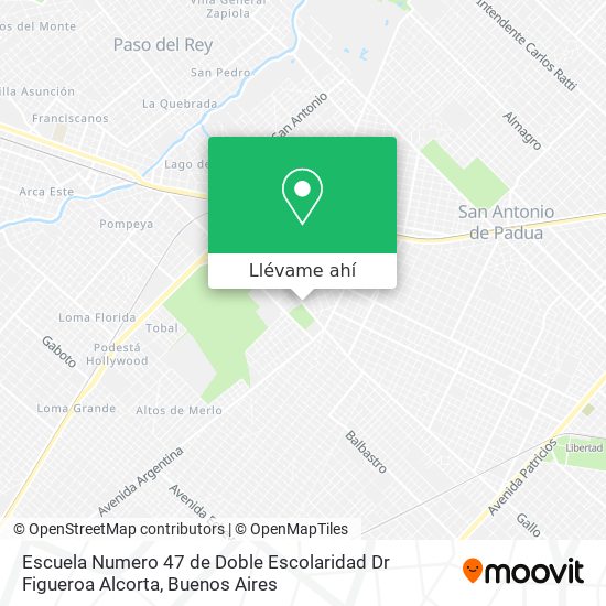 Mapa de Escuela Numero 47 de Doble Escolaridad Dr Figueroa Alcorta